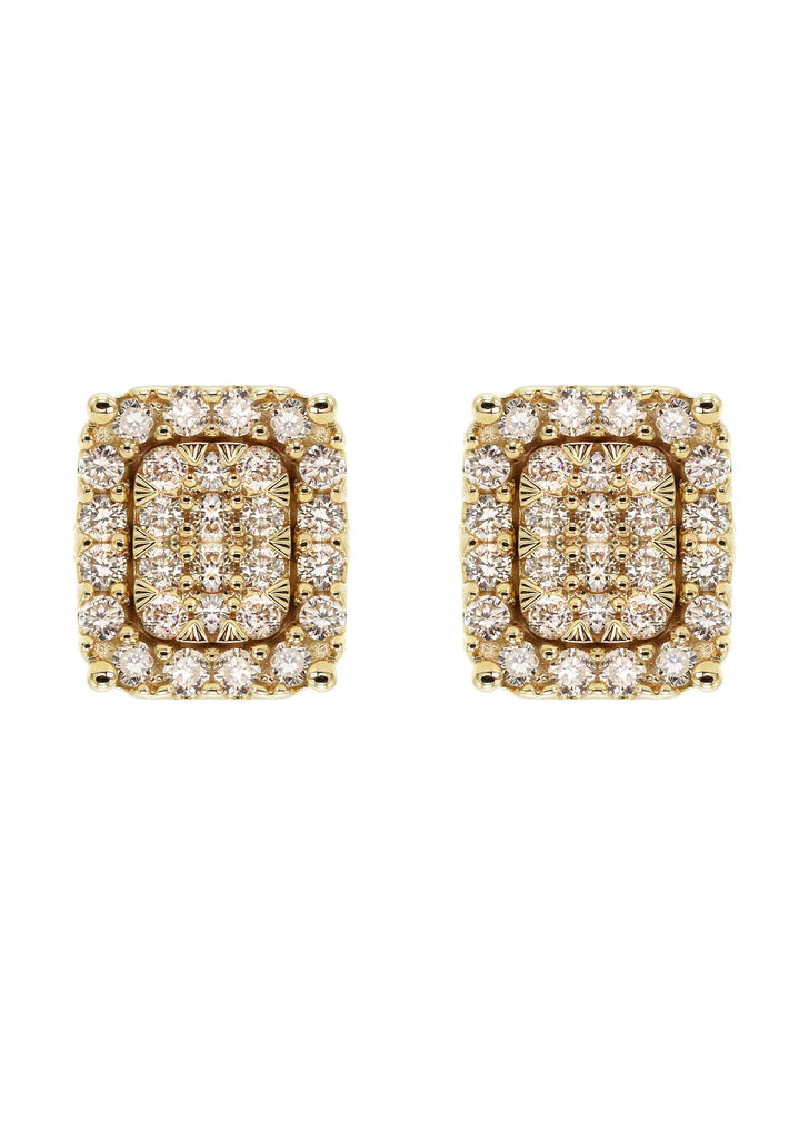 Men's Multi-Diamond Square Stud Earrings 1/4 ct tw 10K Yellow Gold | Kay